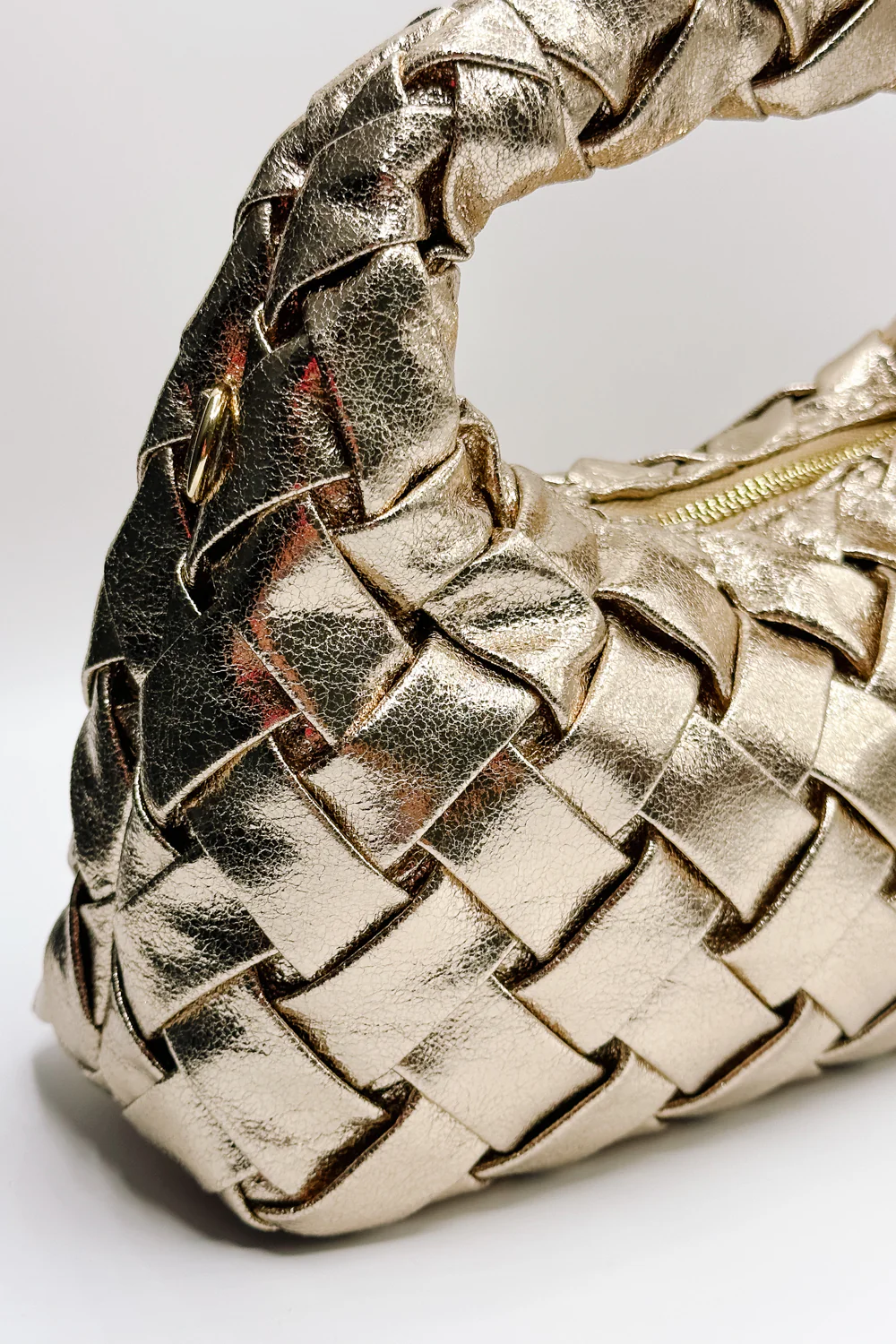 Josie Gold Crinkle Braid Purse - Image 2