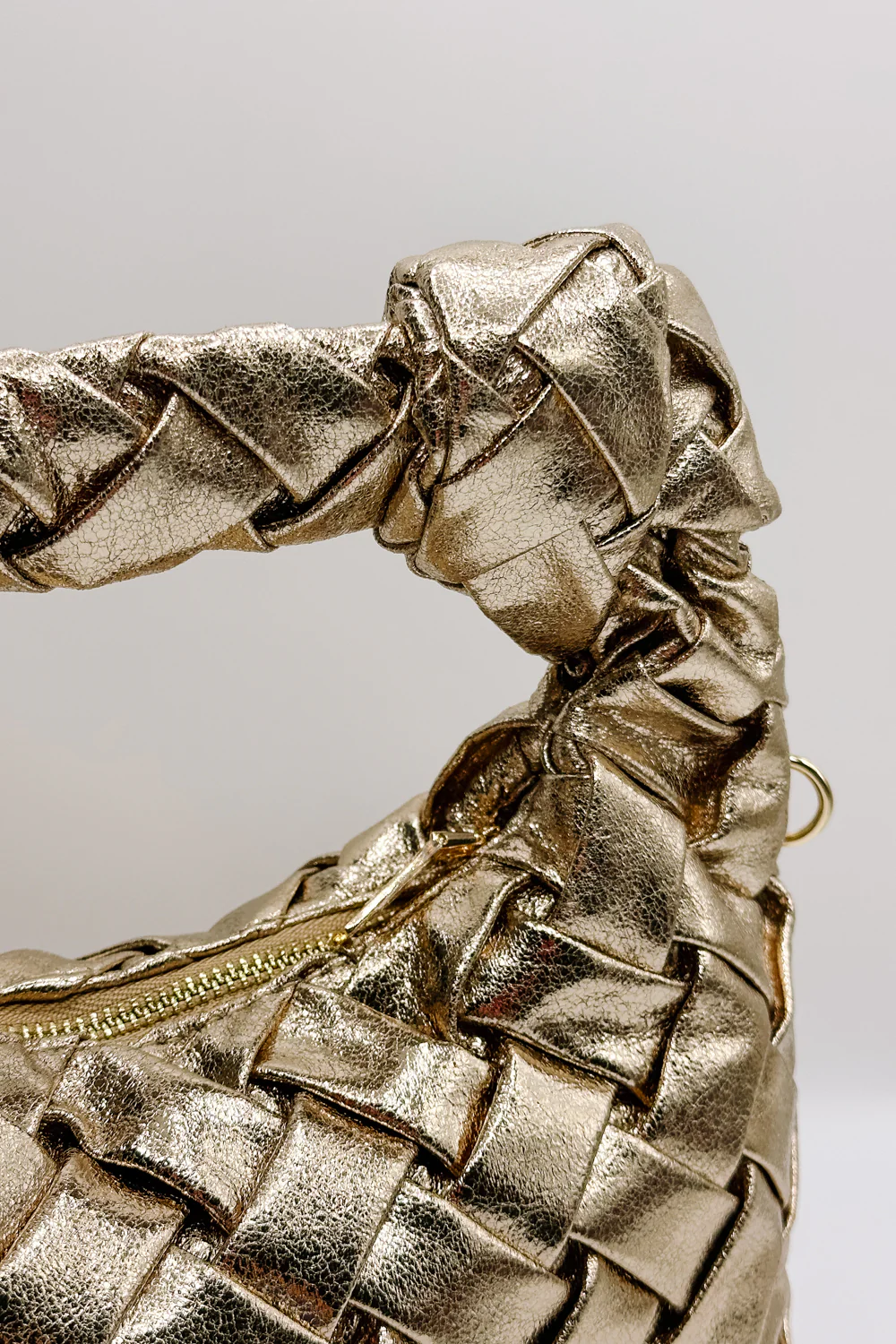 Josie Gold Crinkle Braid Purse - Image 3