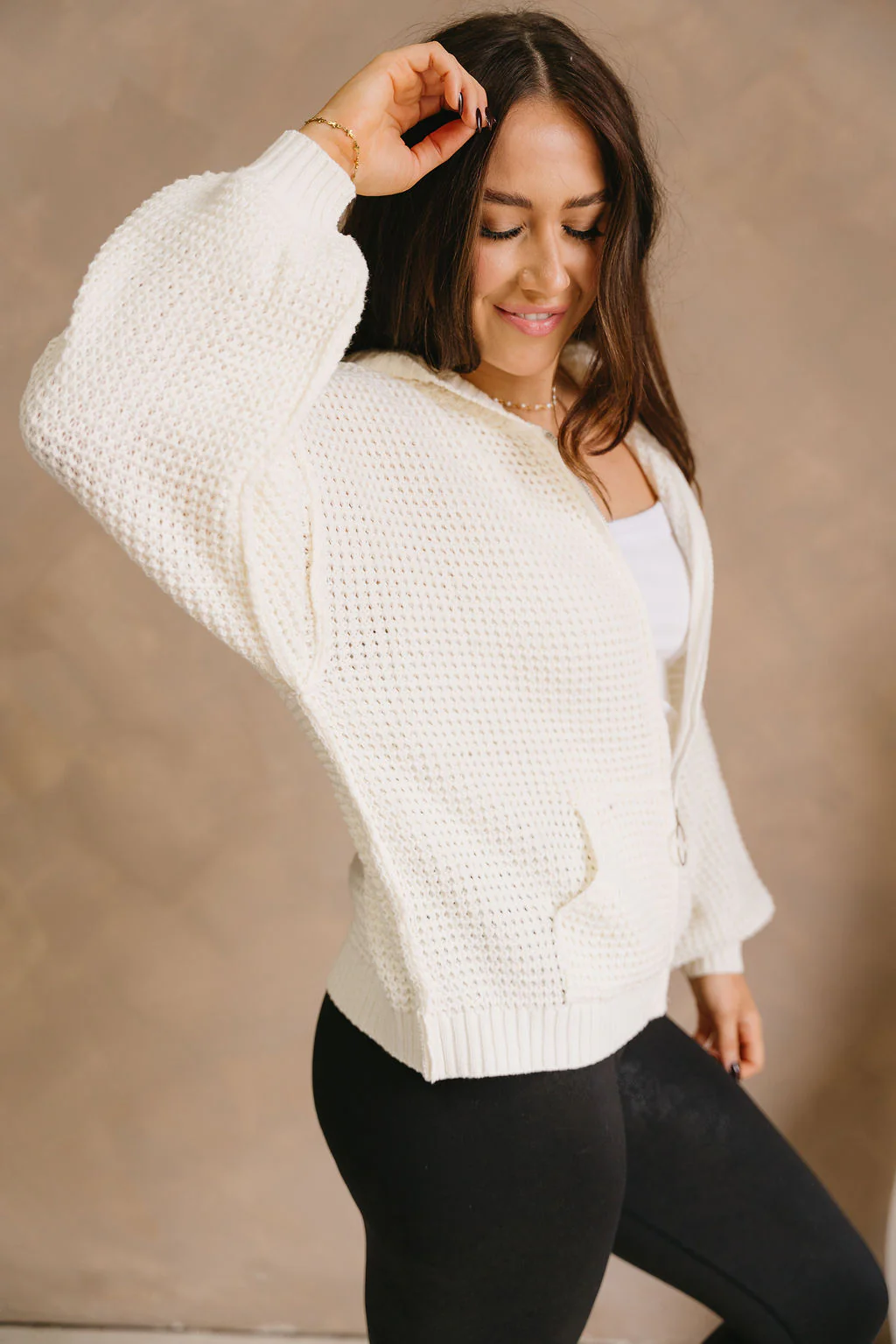 Selah Zip-Up Long Sleeve Knit Sweater - Image 5