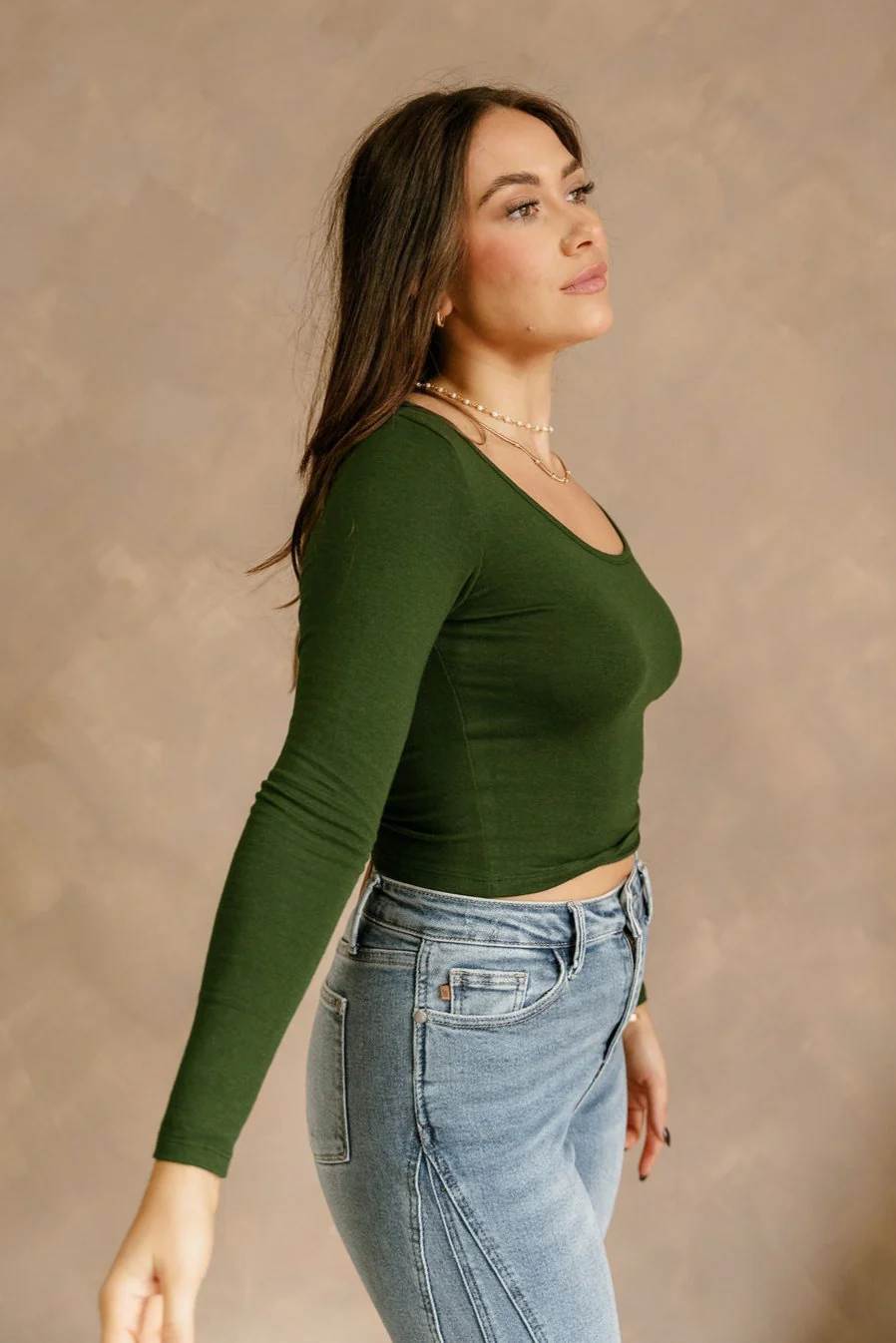 Mira Scoop Neckline Long Sleeve Top - Image 5