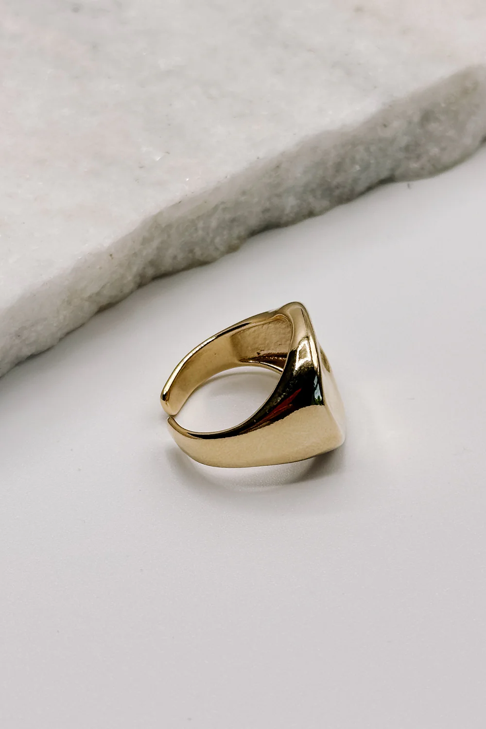 Cecilia Gold Hammered Ring - Image 3