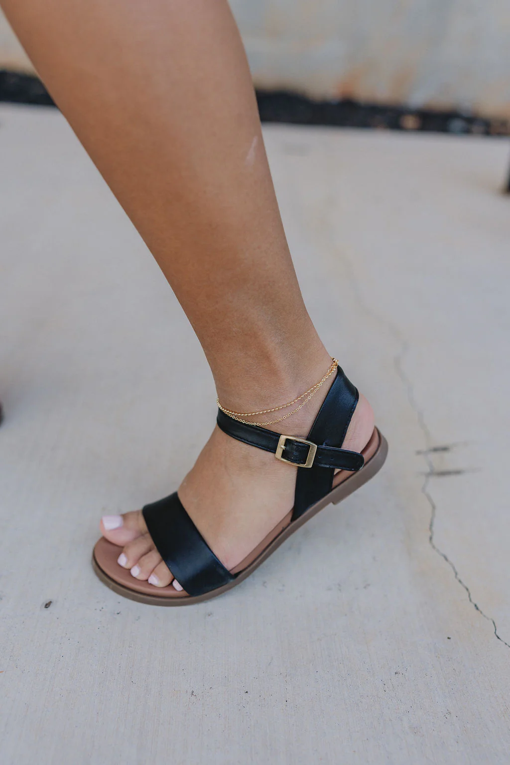 Alora Gold Double Chain Anklet - Image 2