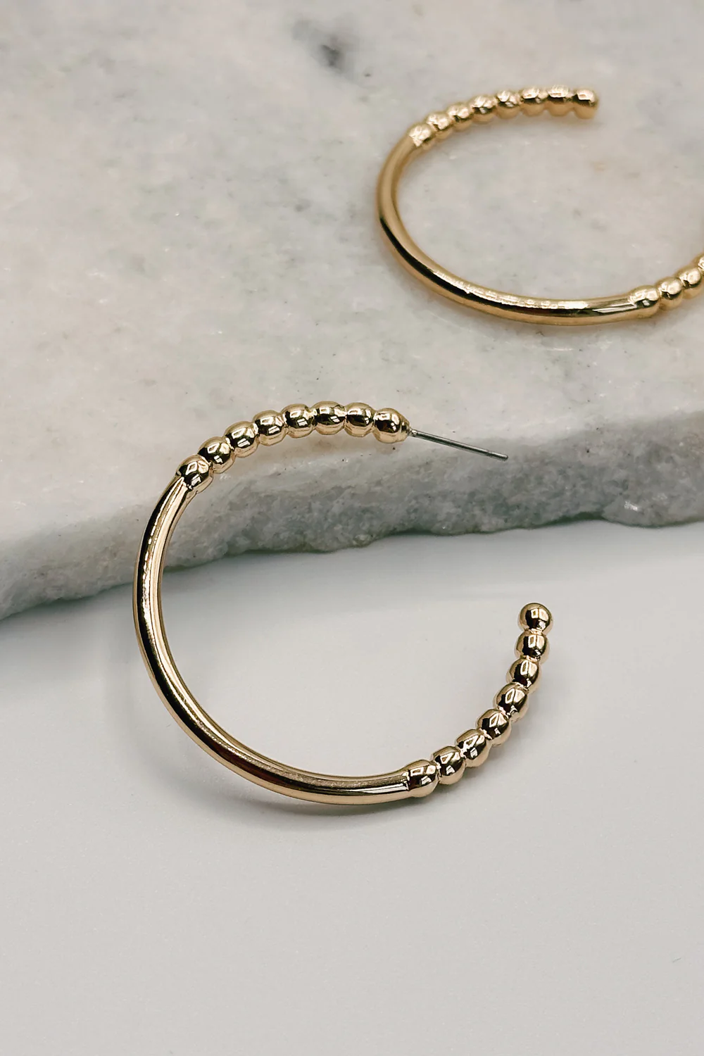 Alaina Gold Dipped Bead Hoop Earring