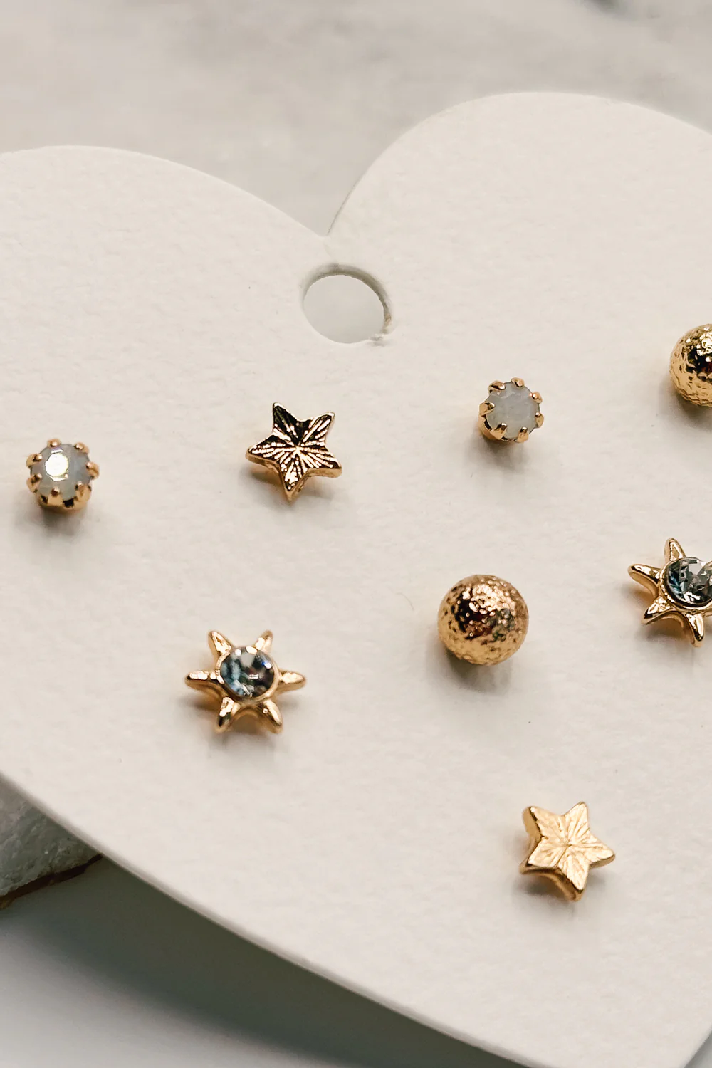 Lucia Gold Starburst Stud Earring Set - Image 2