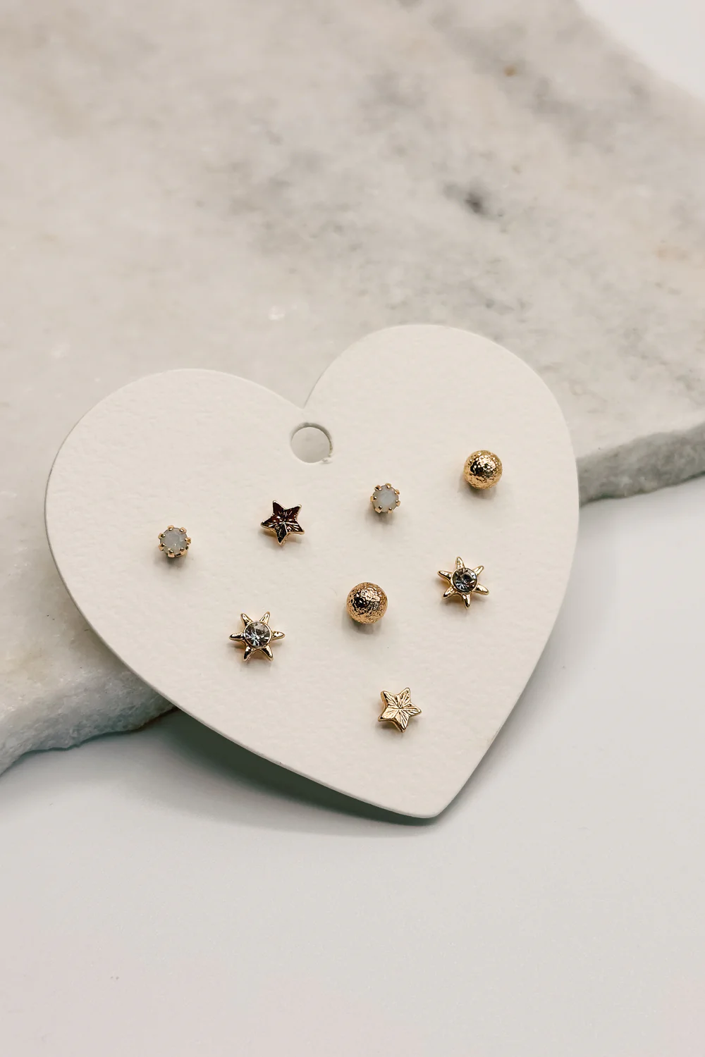 Lucia Gold Starburst Stud Earring Set - Image 3