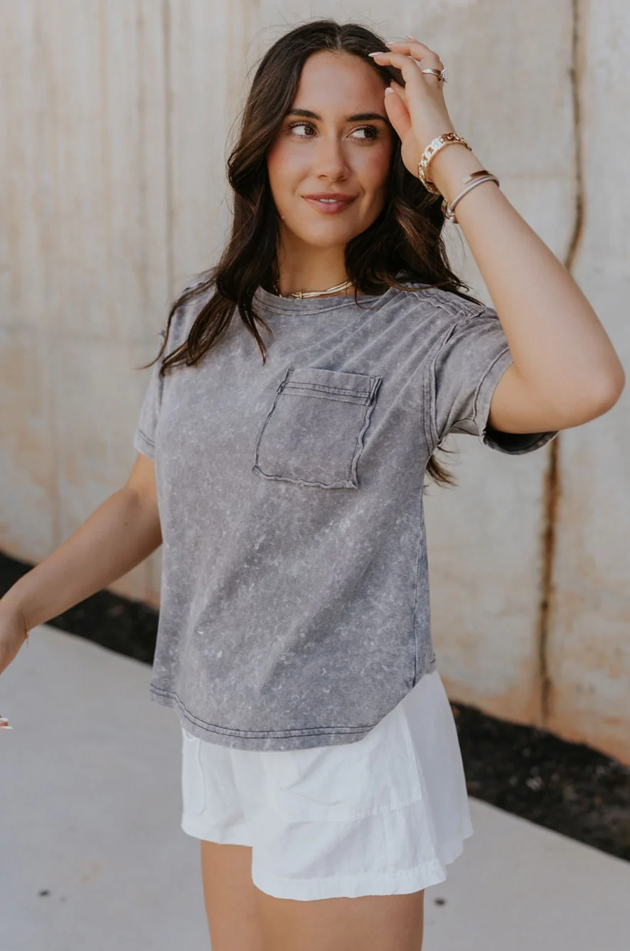 Ada Washed Cotton Short Sleeve Top - Image 11