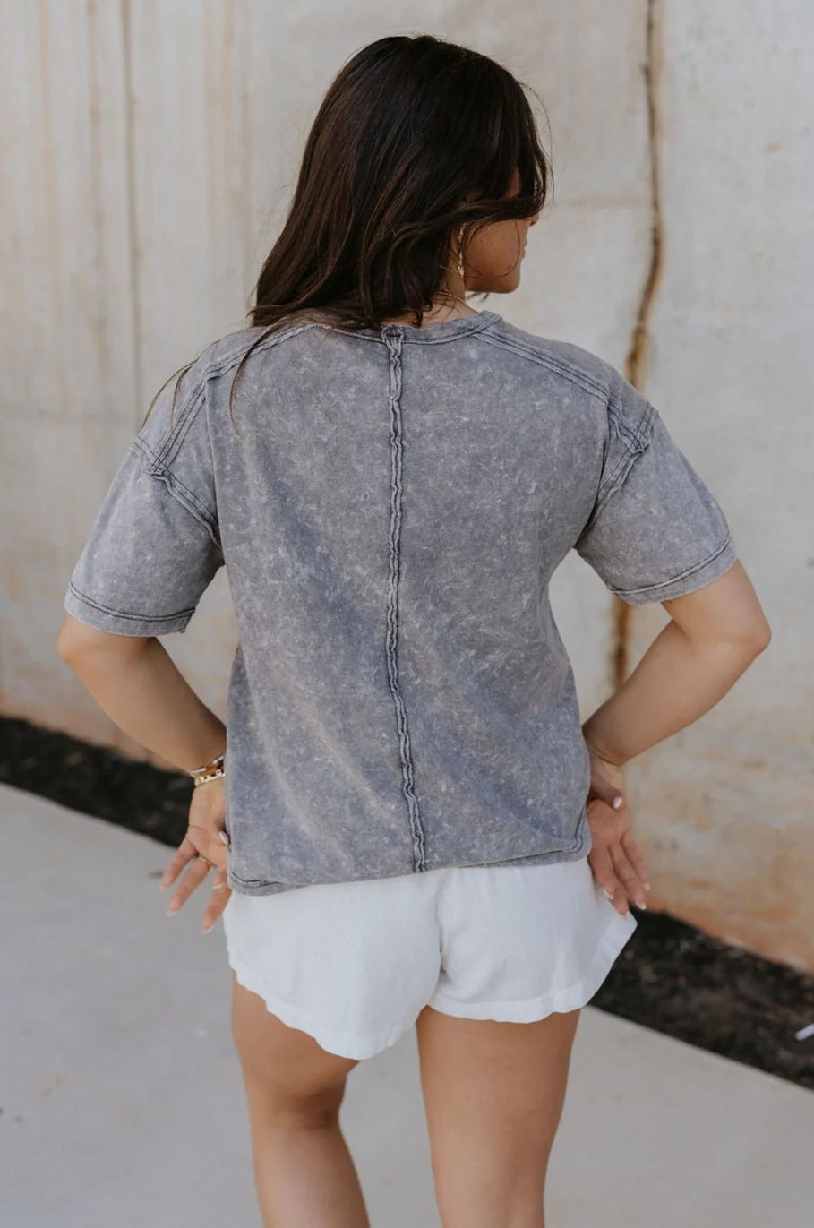 Ada Washed Cotton Short Sleeve Top - Image 12