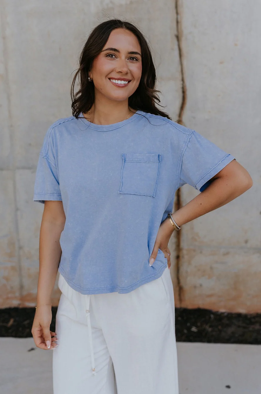 Ada Washed Cotton Short Sleeve Top - Image 20