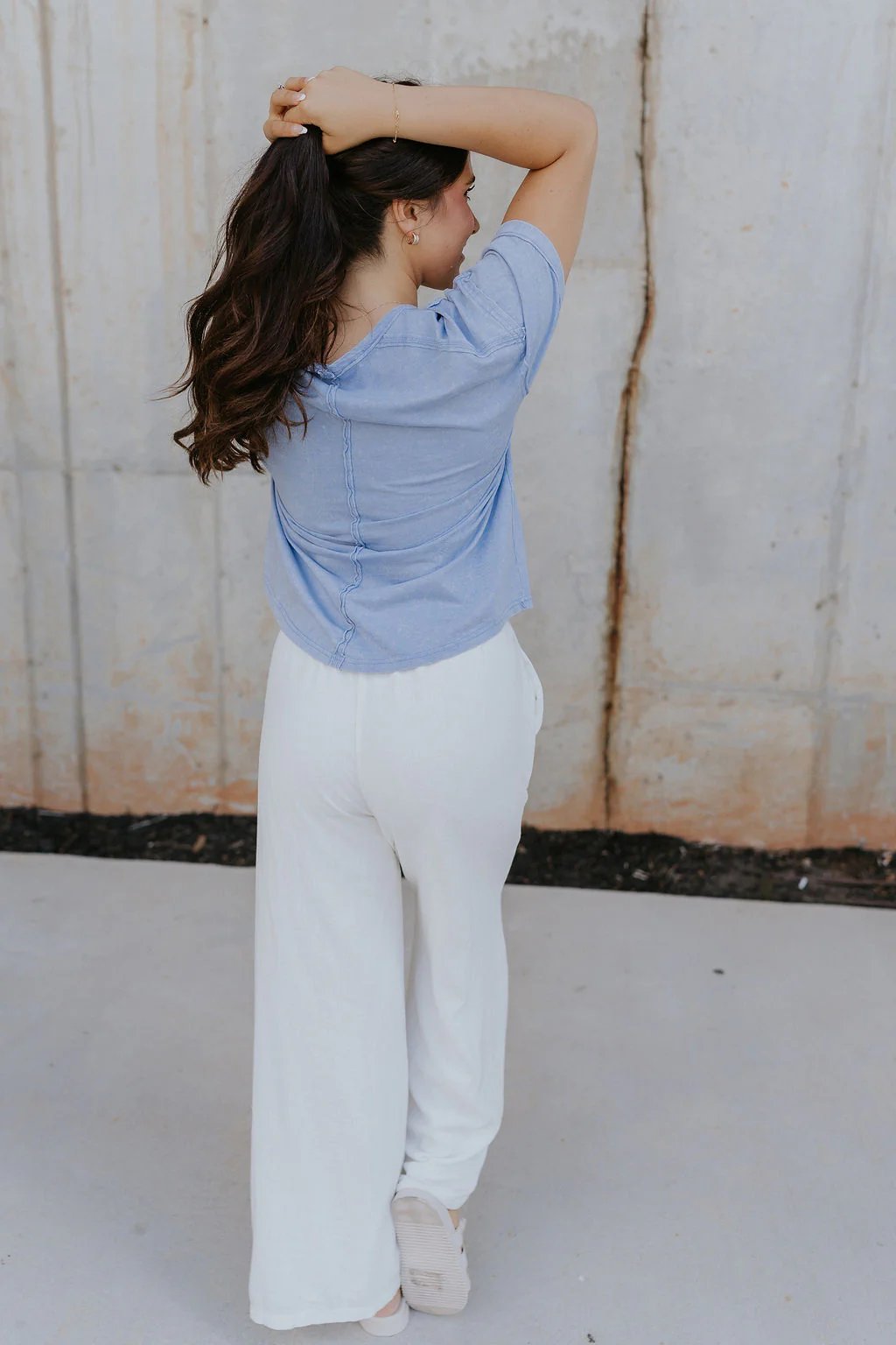 Ada Washed Cotton Short Sleeve Top - Image 27