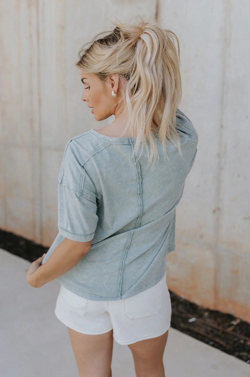 Ada Washed Cotton Short Sleeve Top - Image 32