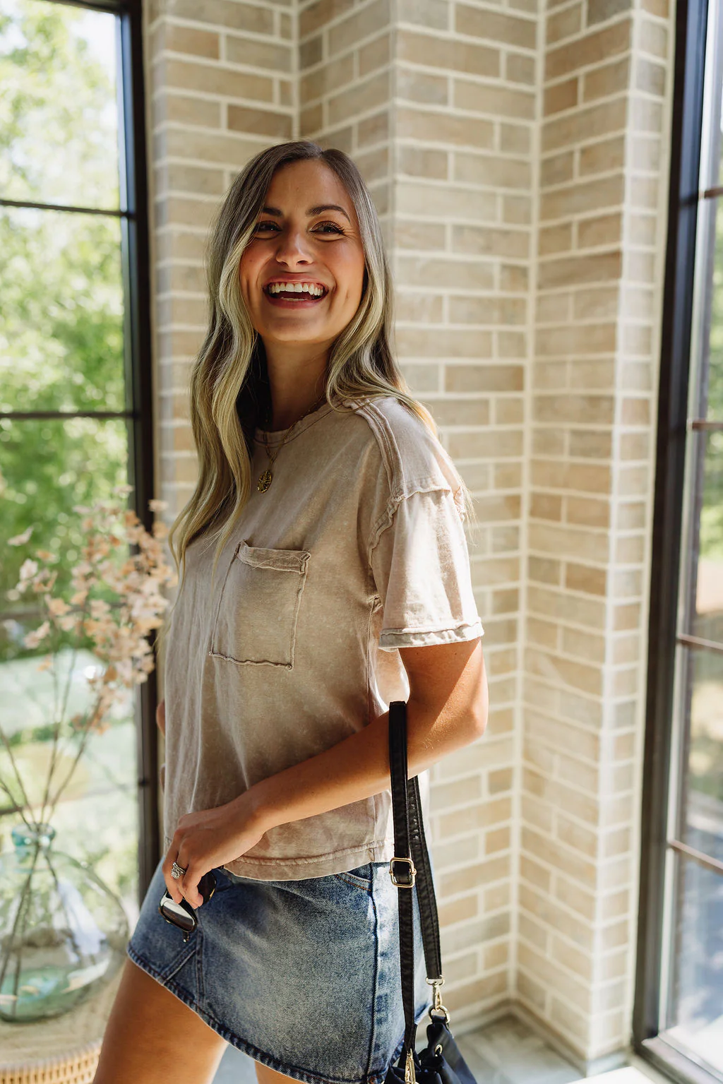 Ada Washed Cotton Short Sleeve Top - Image 4