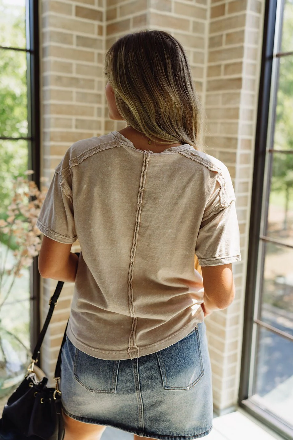 Ada Washed Cotton Short Sleeve Top - Image 5