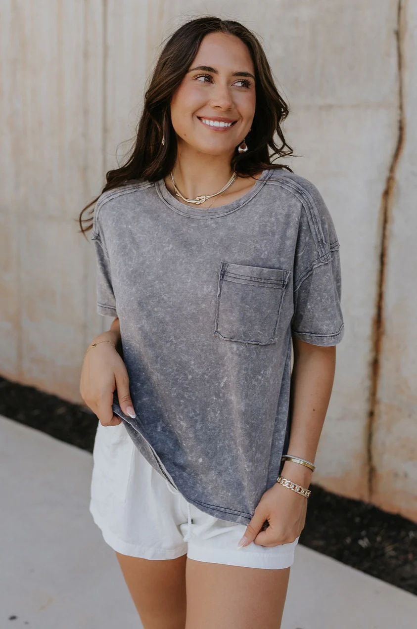 Ada Washed Cotton Short Sleeve Top - Image 7