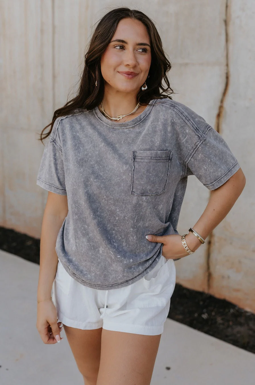 Ada Washed Cotton Short Sleeve Top - Image 8