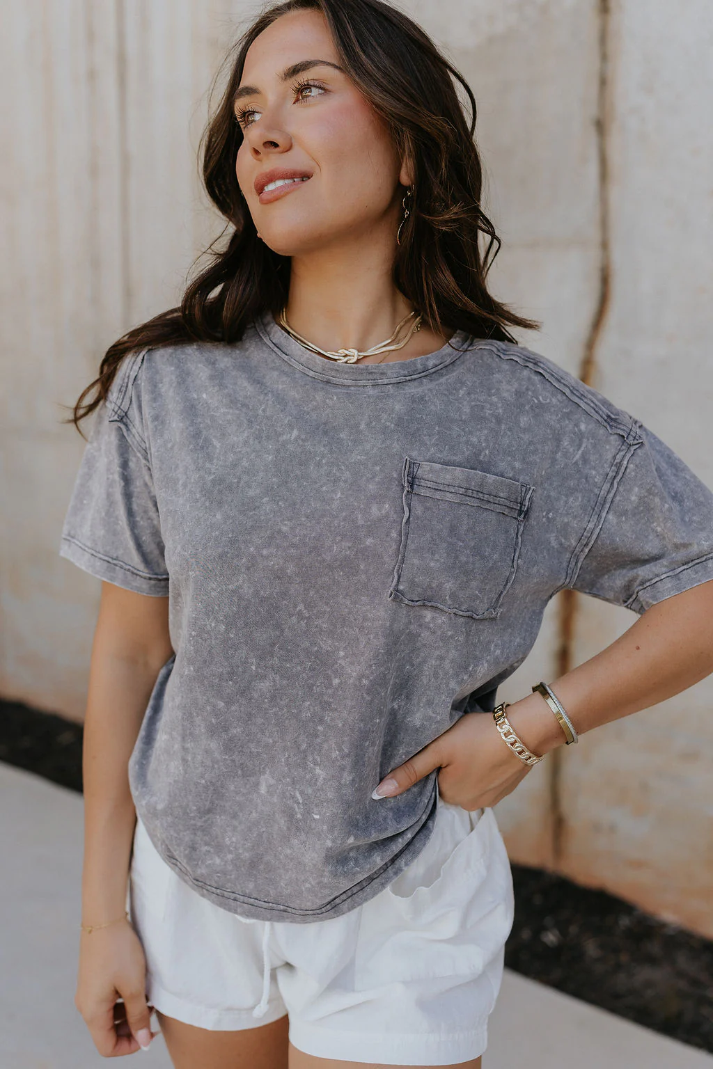 Ada Washed Cotton Short Sleeve Top - Image 9