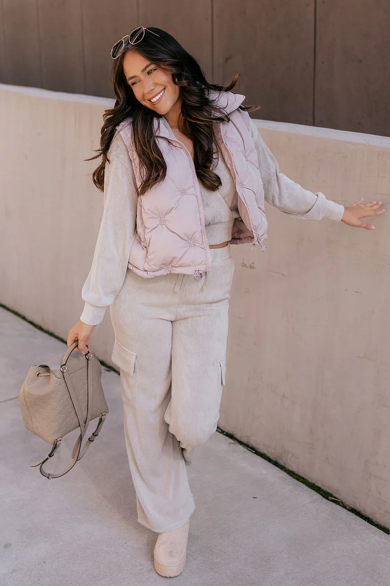 Adelaide Light Rose Puffer Vest - Image 3