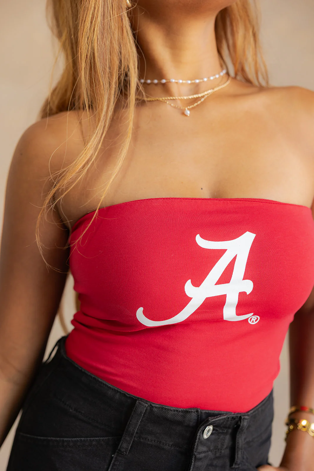 Alabama "A" Crimson & White Tube Top - Image 6