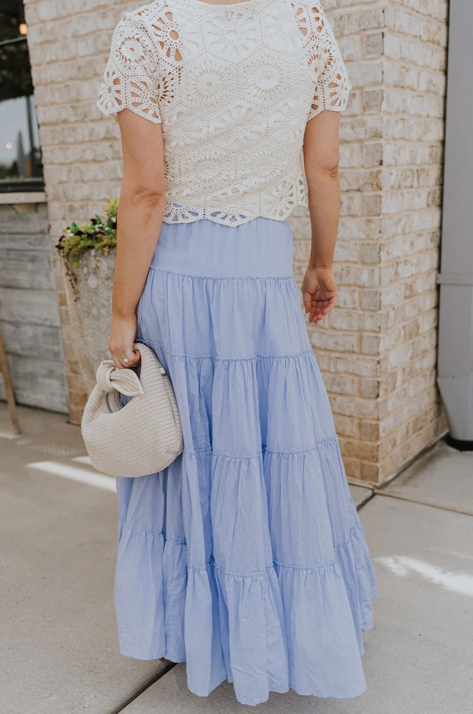 Alana Periwinkle Tiered Maxi Skirt - Image 10