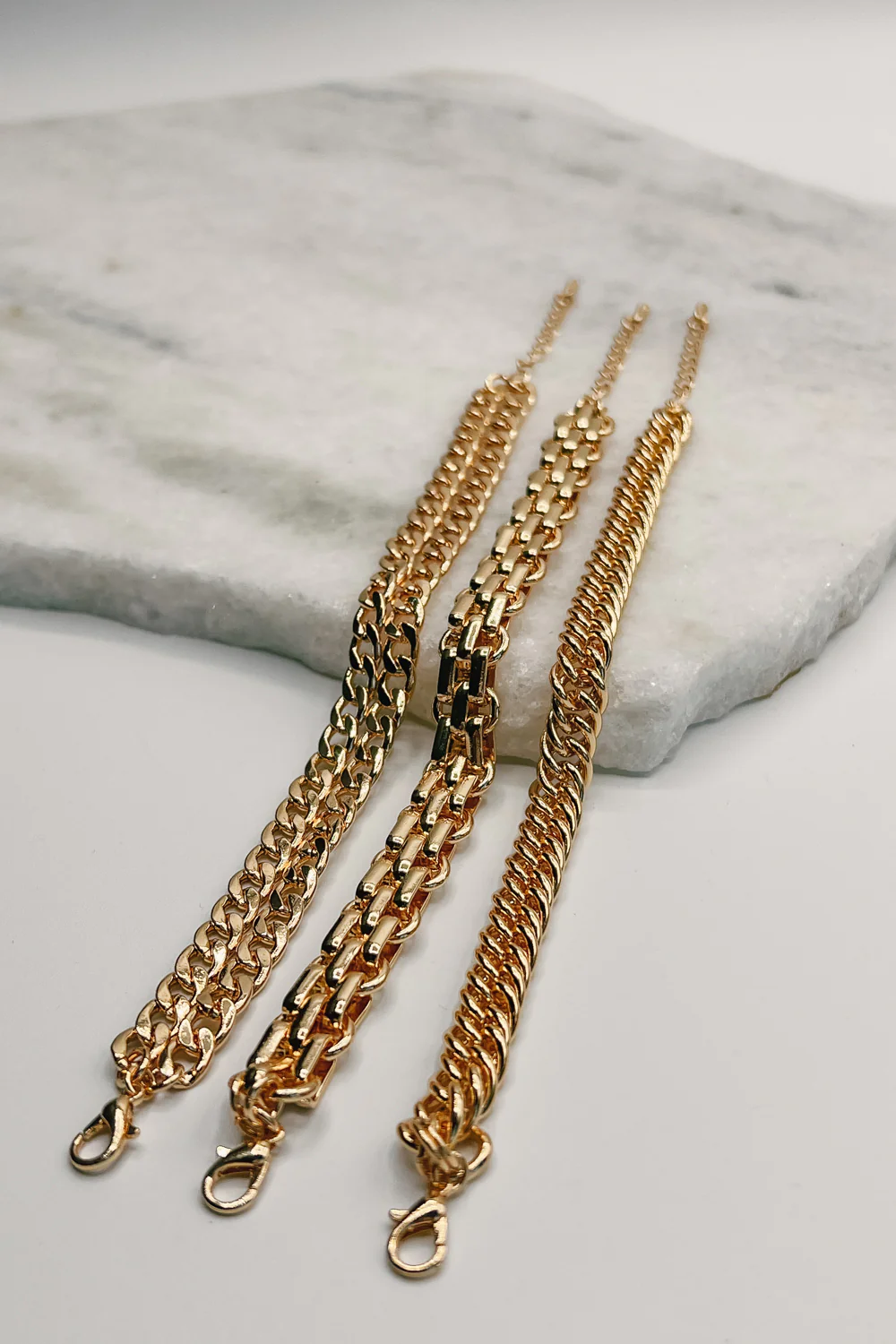Alessia Gold Chain Bracelet Set