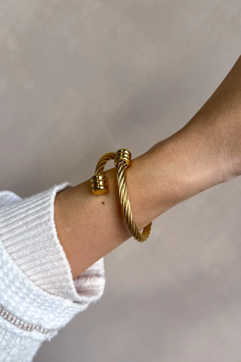 Alexis Gold Rope Adjustable Bangle - Image 2