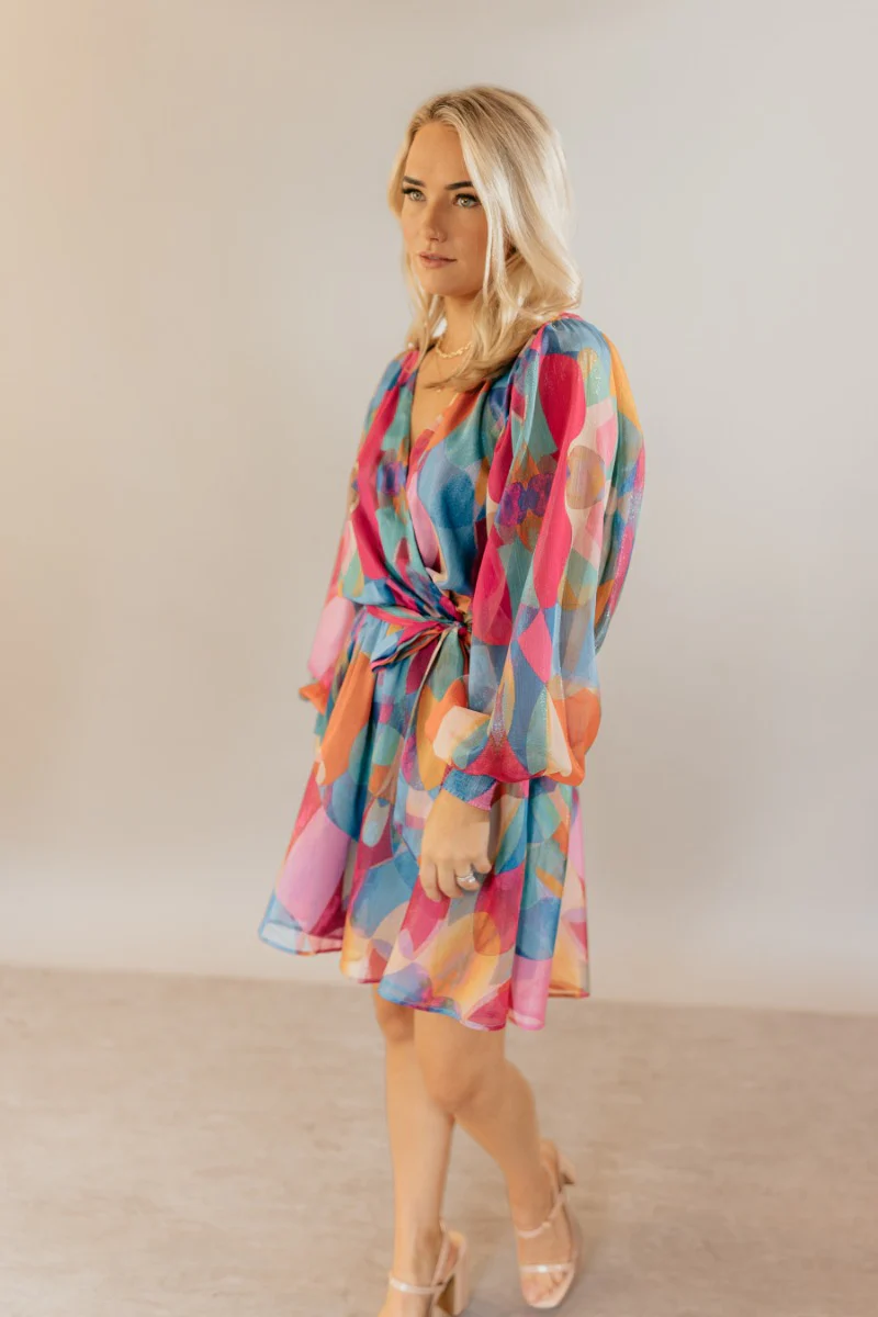 Alice Printed Long Sleeve Mini Dress - Image 4