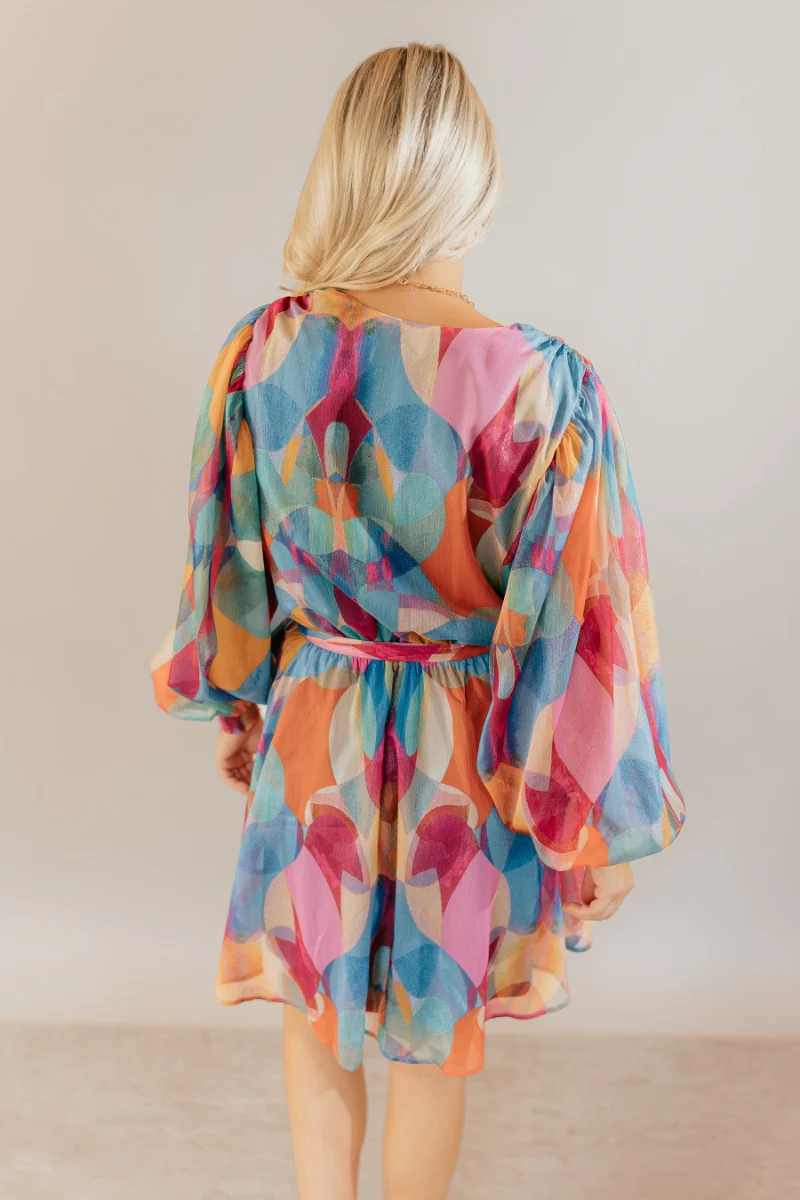 Alice Printed Long Sleeve Mini Dress - Image 7