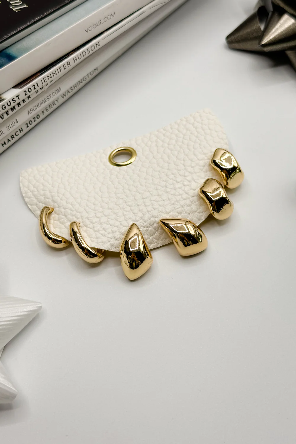 Alicia Gold Huggies Earring Set