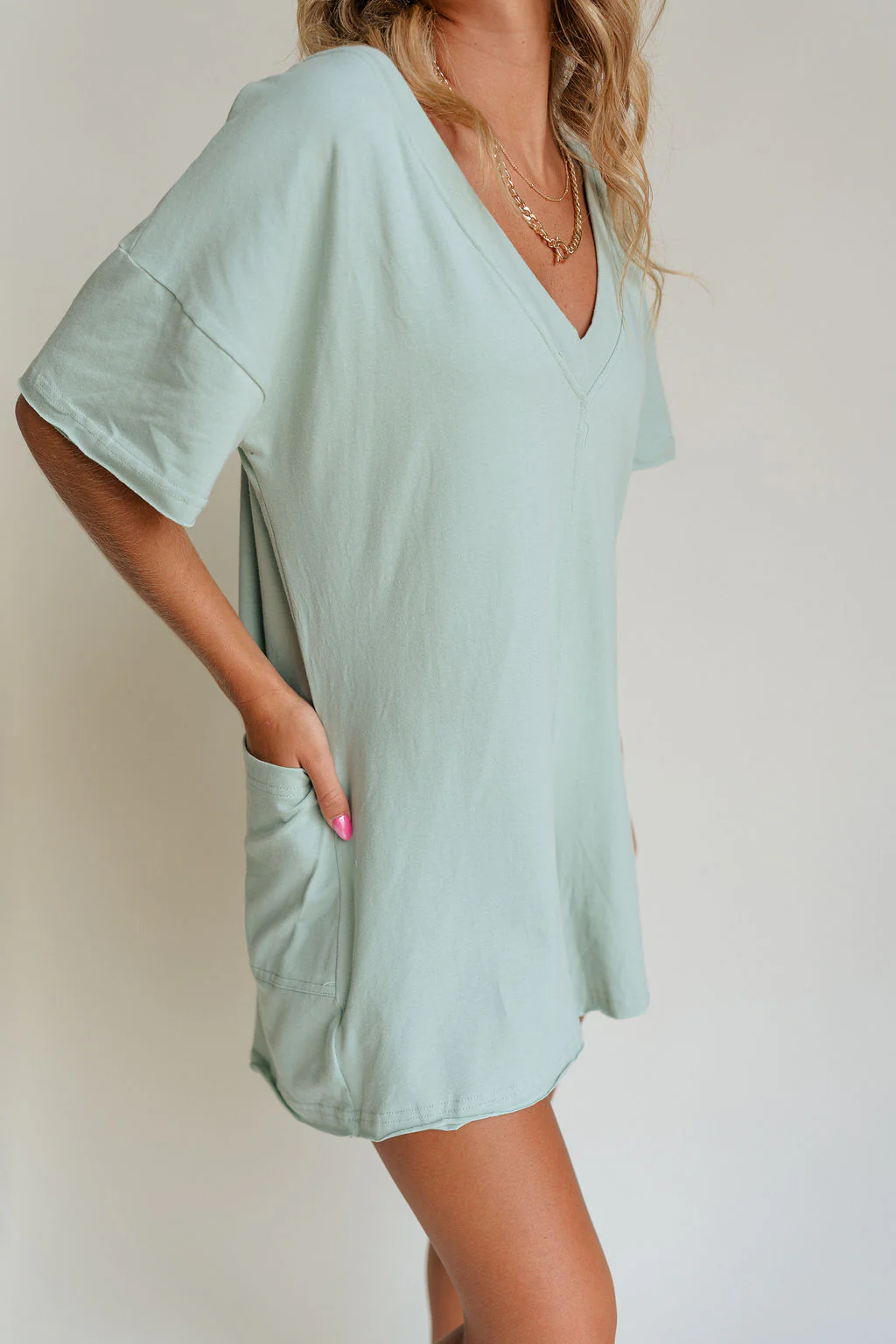 Aline V-Neckline Short Sleeve Romper - Image 4