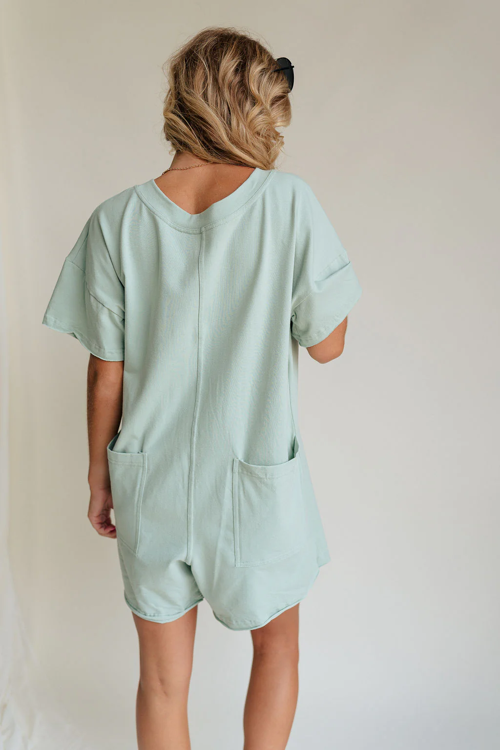 Aline V-Neckline Short Sleeve Romper - Image 6