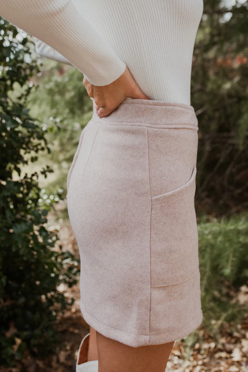 All American Skirt In Oatmeal - Image 3