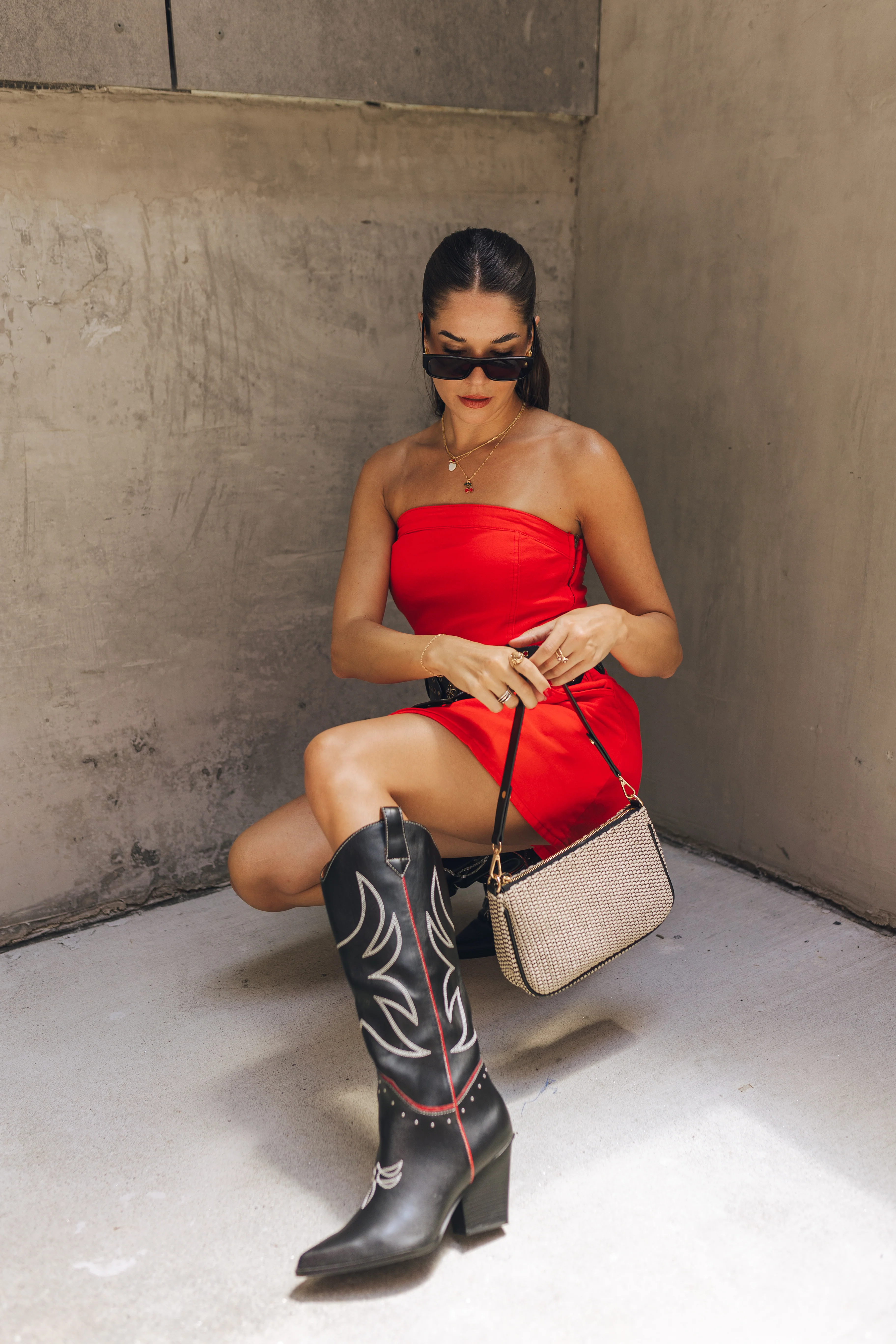 Amaya Strapless Flare Mini Dress - Image 3