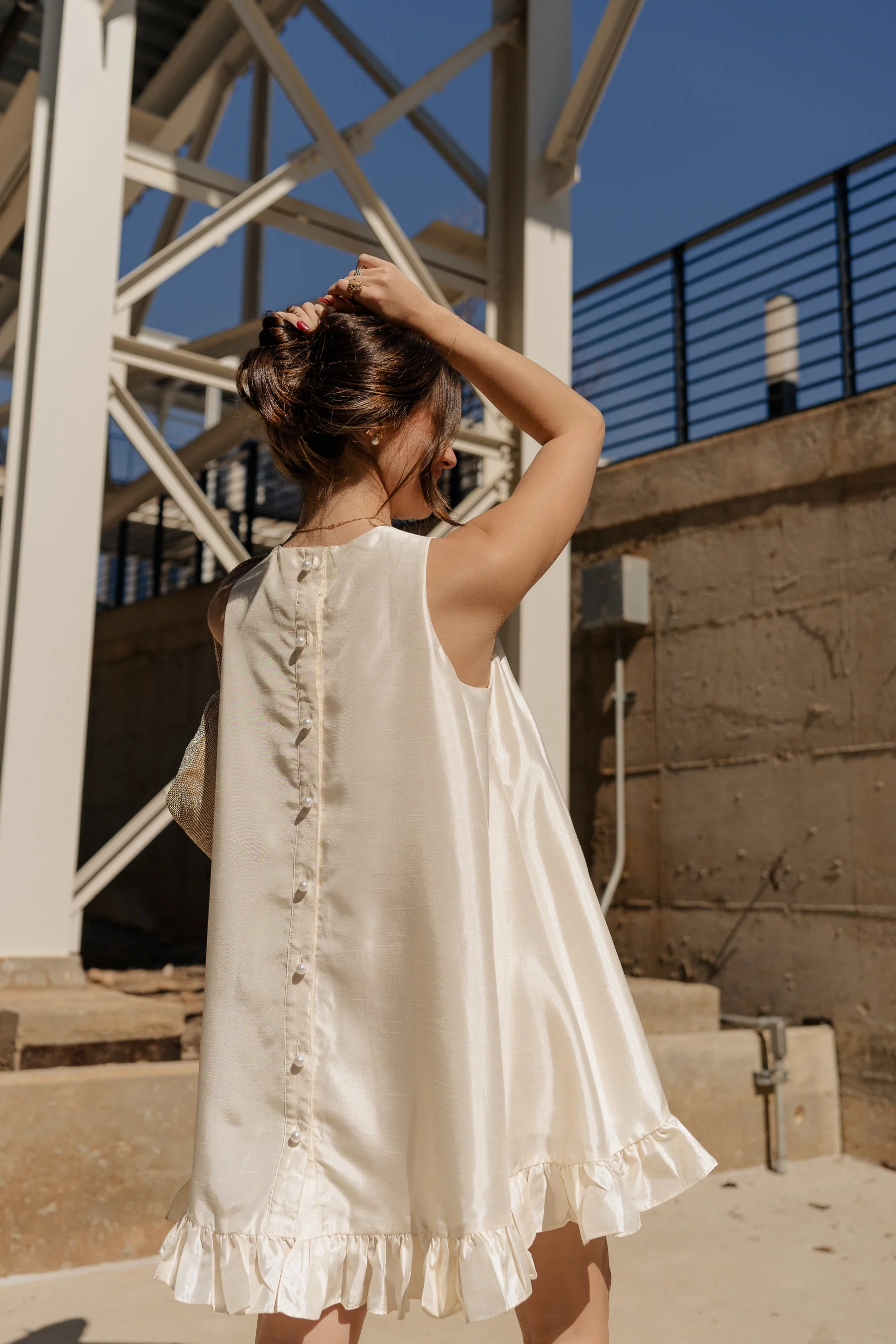 Anastasia Ruffle Mini Dress - Image 3