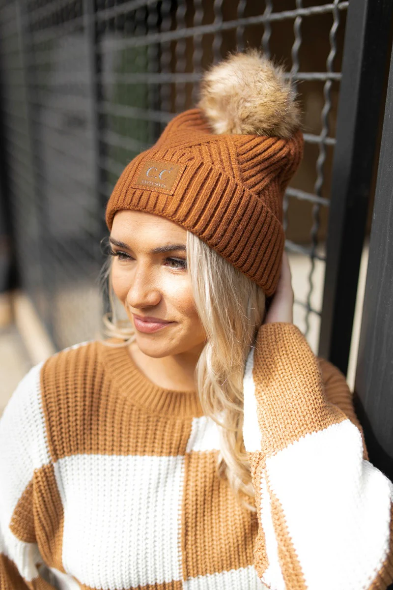 Anchorage Beanie In Brown - Image 3