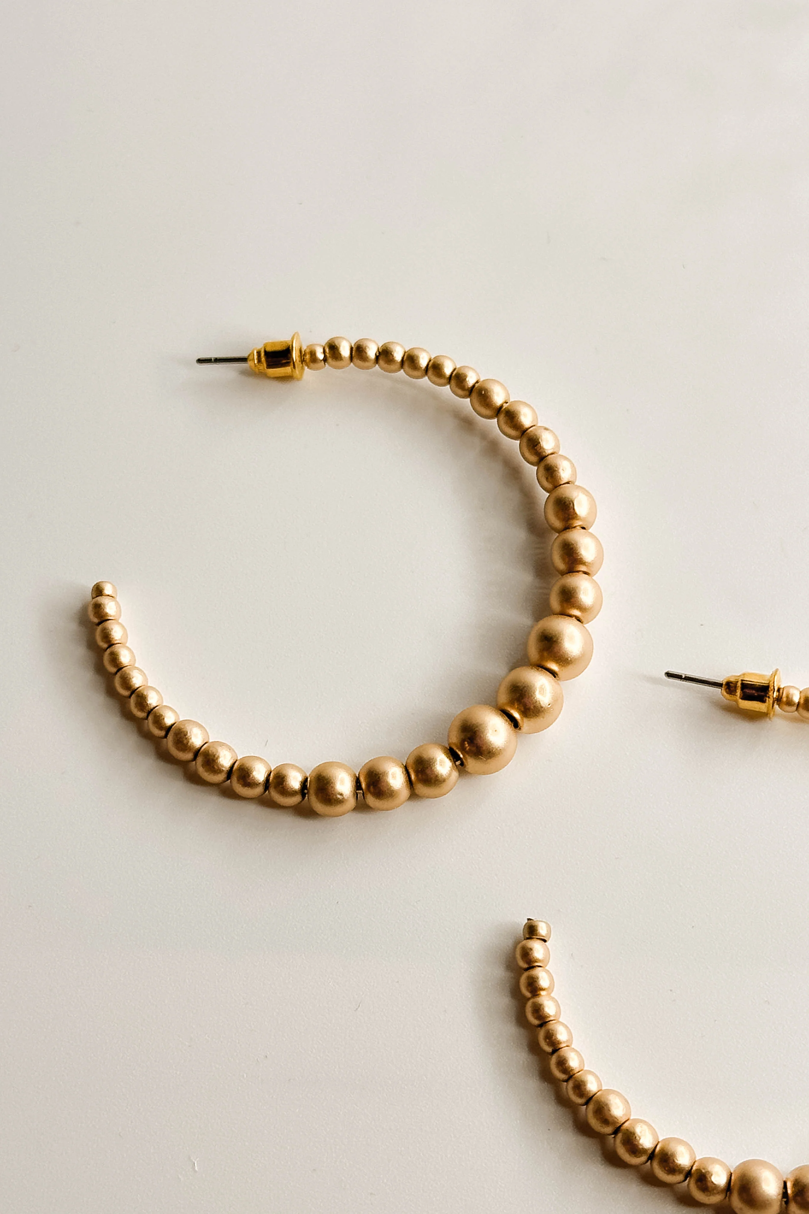Angela Gold Beads Open Hoop - Image 5