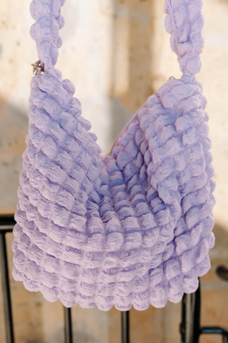 Ashley Bubble Tote Bag in Lilac - Image 2