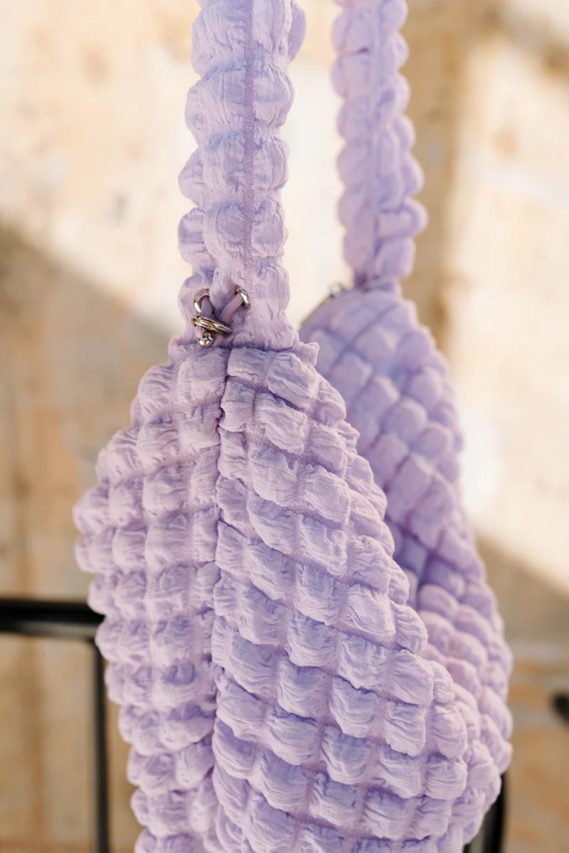 Ashley Bubble Tote Bag in Lilac - Image 4