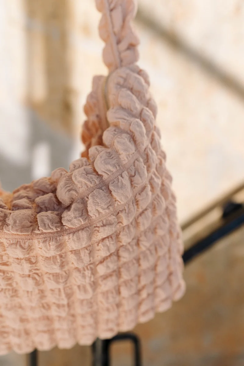 Ashley Bubble Tote Bag in Sand - Image 4