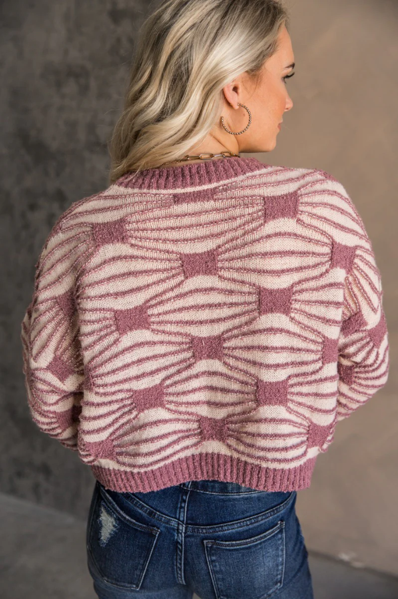 Marley Lilac & Cream Patterned Sweater - Image 6