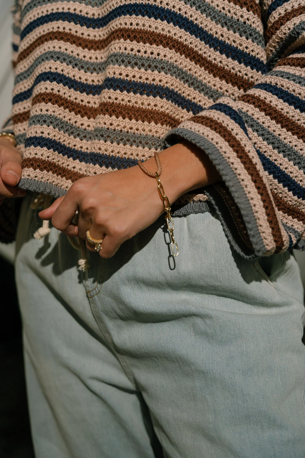 Ashlyn Natural Rope & Chain Bracelet