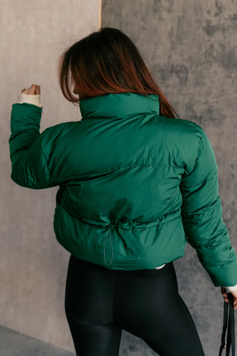 Aspen Pine Green Puffer Long Sleeve Jacket - Image 12