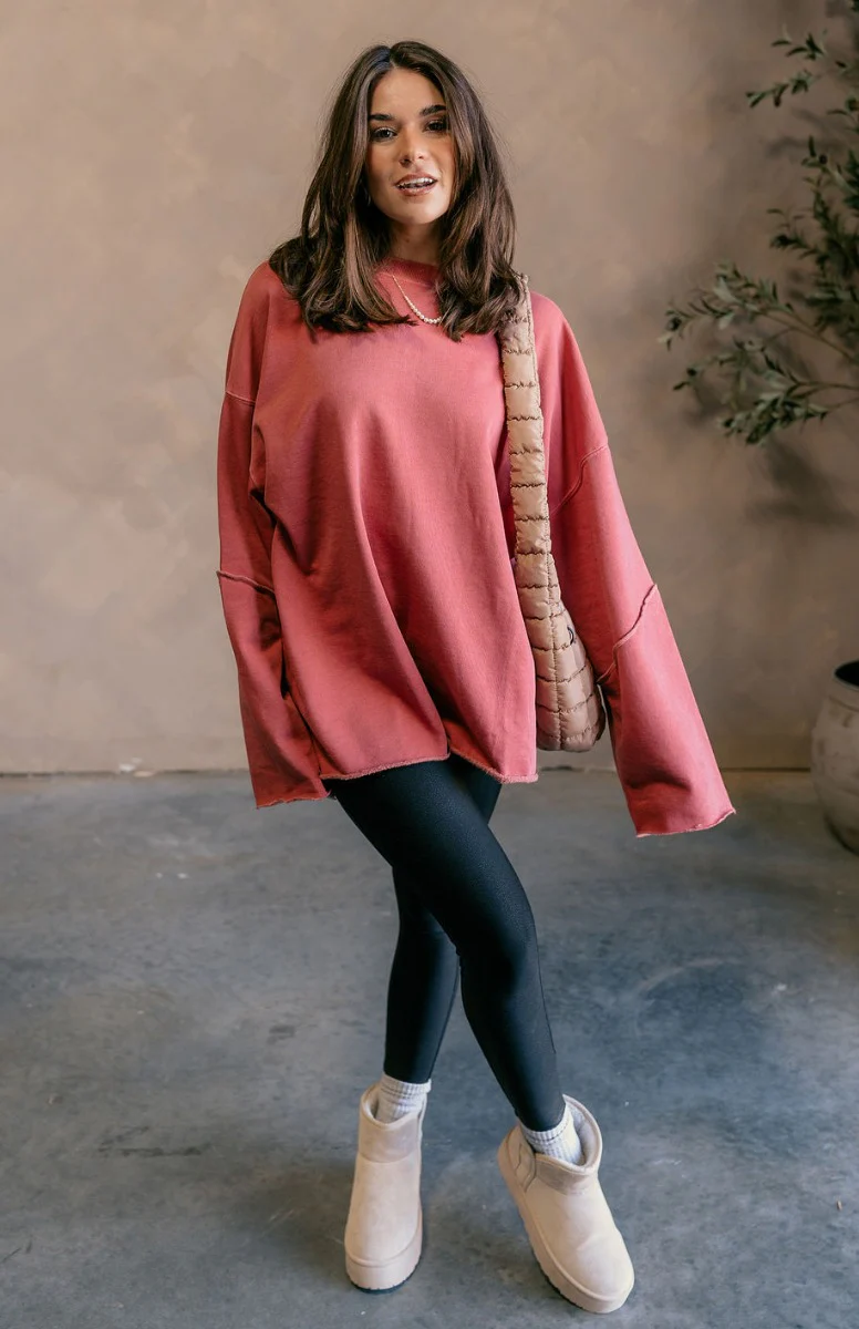 Astro Brick Red Long Sleeve Sweatshirt - Image 3