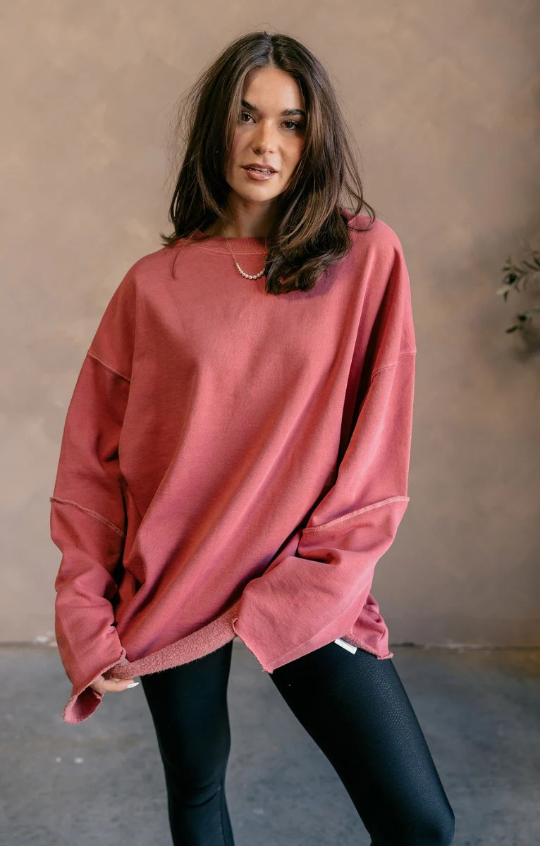 Astro Brick Red Long Sleeve Sweatshirt - Image 4