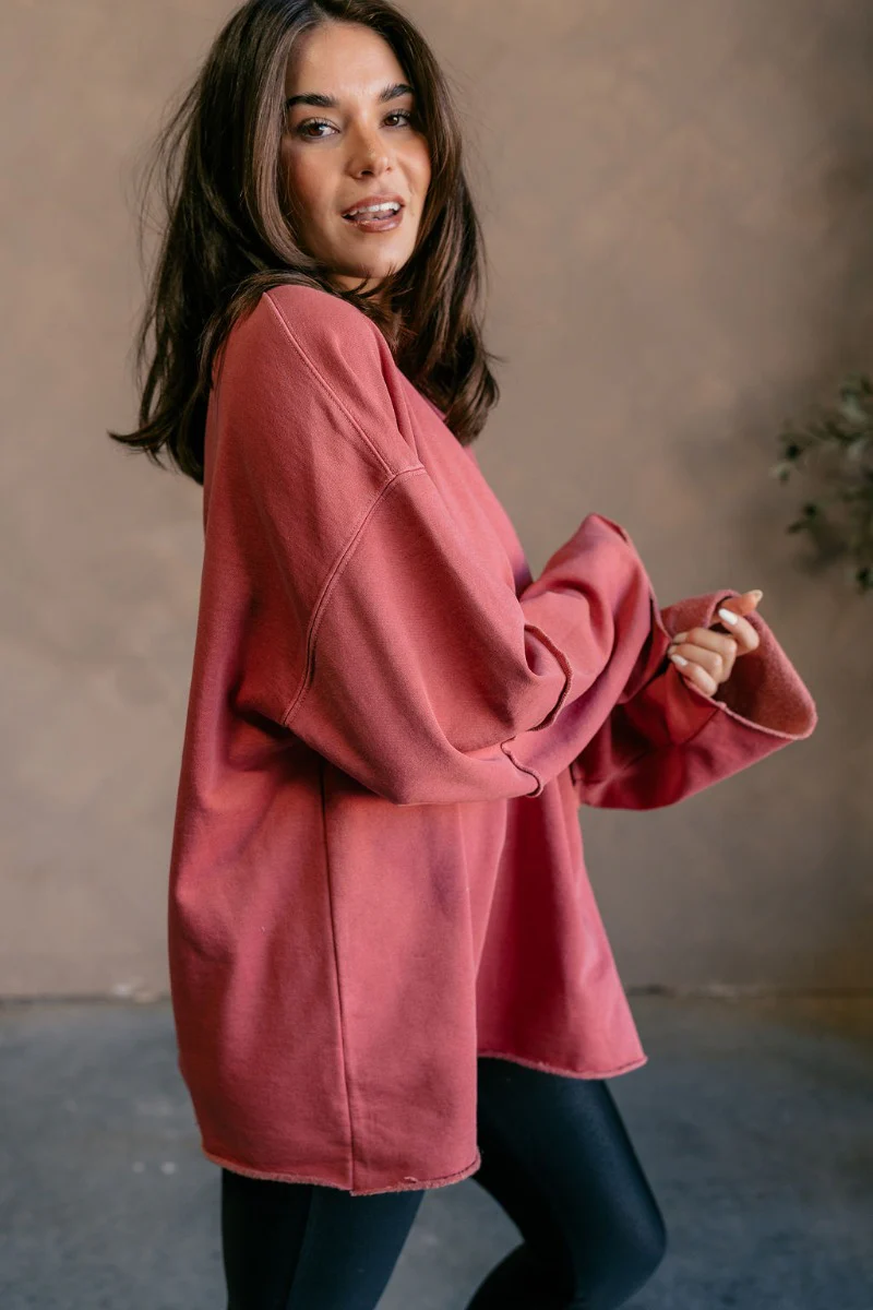 Astro Brick Red Long Sleeve Sweatshirt - Image 5