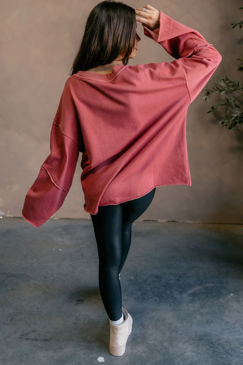 Astro Brick Red Long Sleeve Sweatshirt - Image 8