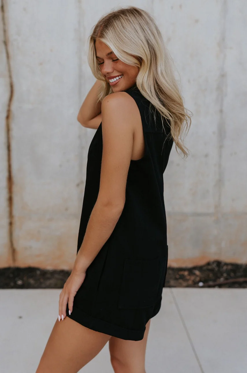 Athena Front Zip-Up Halter Romper - Image 3