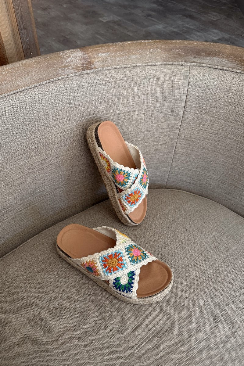 Athens Multi Crochet Strap Sandals - Image 5