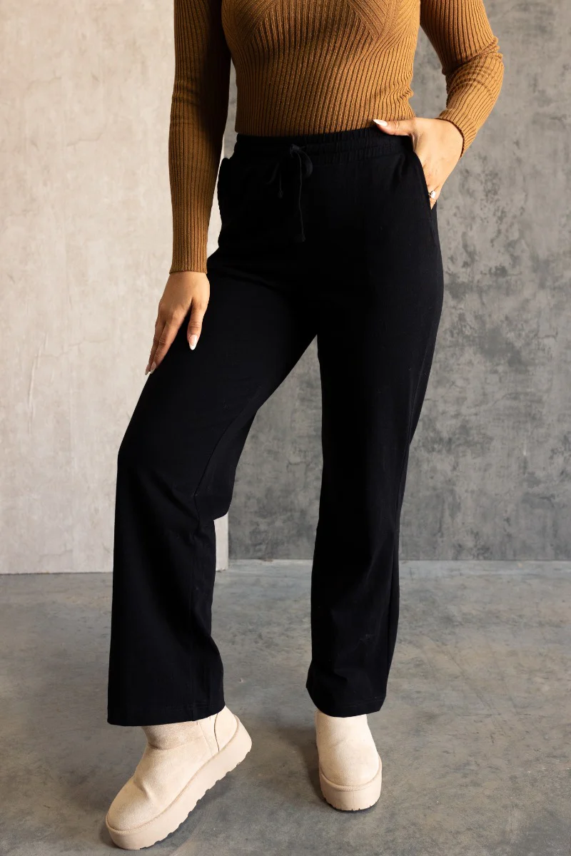 Aubrey Black Lounge Pants - Image 2
