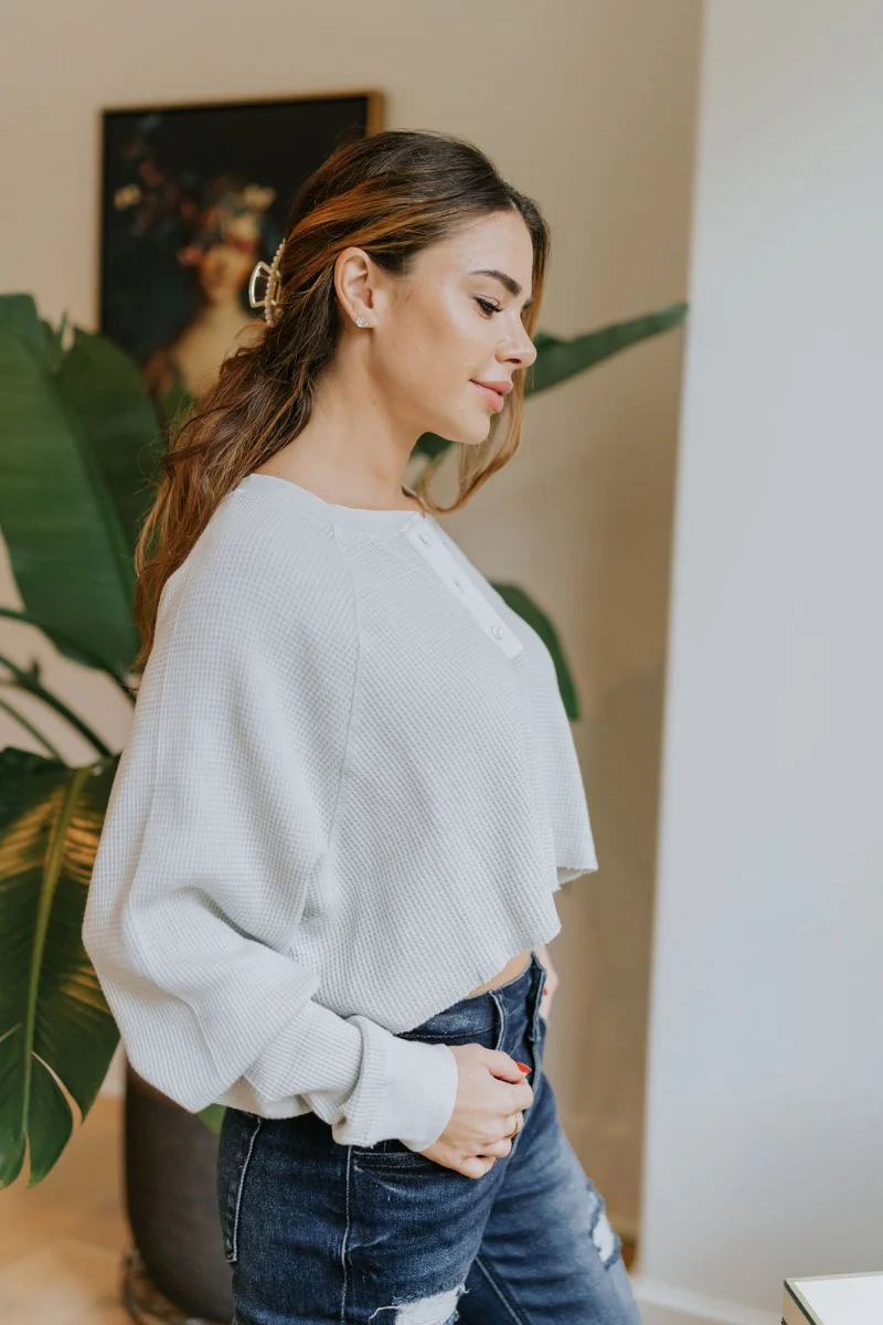 Aubrey Waffle Knit Top - Image 3