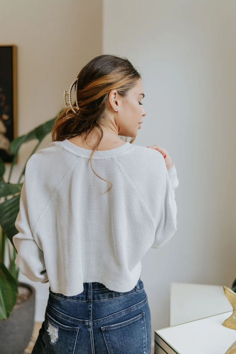 Aubrey Waffle Knit Top - Image 5