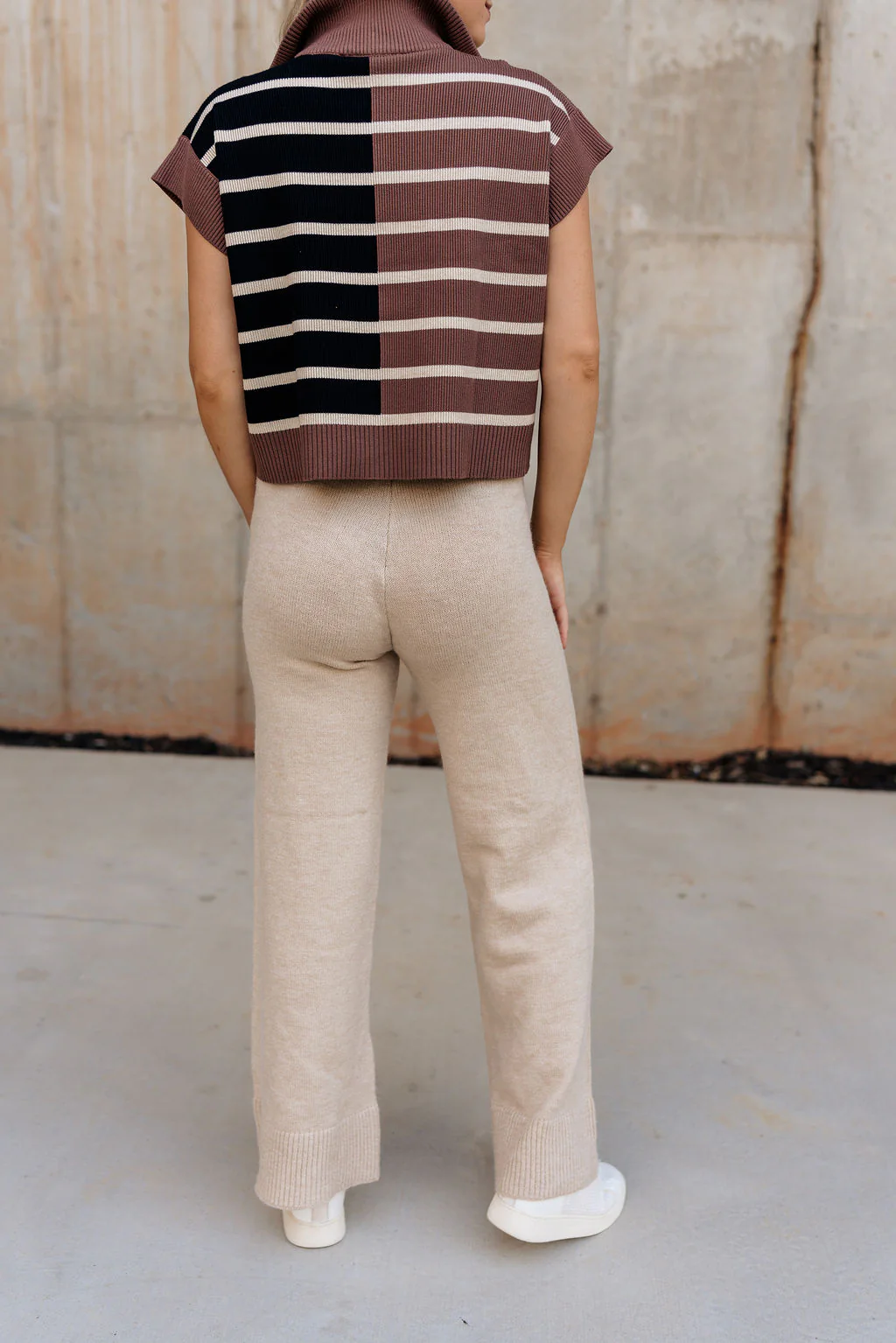 Aurora Beige Knit Pants - Image 6